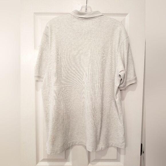 Tommy Bahama Men’s Golf Polo light gray embroidered supima cotton Shirt Size L - Picture 2 of 8